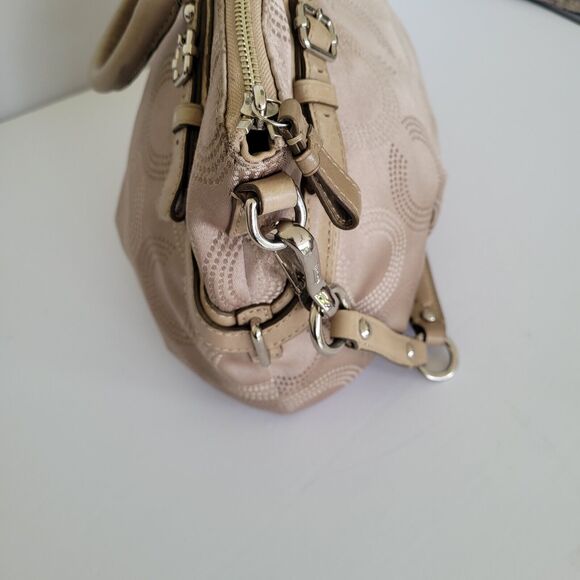 Coach Madison Hand Bag Shoulder Bag Beige 15935 Medium Multiway Satine Fair - Picture 12 of 13